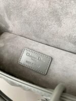 Dior Lady D-Joy Medium Bag Knockoff in Grey Calfskin with Diamond Motif - Image 5