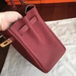 Bordeaux Clemence Replica Hermes Kelly 35cm Rich Color Bag - Image 6