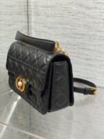 Dior Small Jolie Top Handle Bag Fake in Black Cannage Calfskin - Image 8