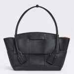 Top Quality Knockoff Bottega Veneta Arco Medium Bag In Black Grained Leather