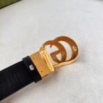 WIDE LEATHER BELT WITH DOUBLE G BUCKLE - Image 6