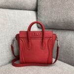 Celine Nano Luggage Tote Bag Fake in Red - Image 8