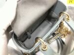 Dior Lady Dior Mini Chain Bag Replica with Chain in Grey - Image 10