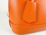 Louis Vuitton Epi Leather Alma BB Handbag In Orange With Jacquard Strap - Image 2