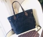 Louis Vuitton Econyl Regenerated Nylon Neverfull MM Tote In Black - Image 3