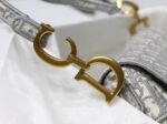 Dior Saddle Bag Knockoff in Grey Dior Oblique Embroidery - Image 4