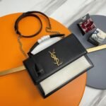 Knockoff Saint Laurent Sunset Medium Top Handle Bag Bicolor Calfskin - Image 7