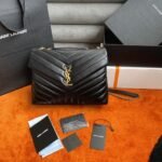 Replica Saint Laurent LouLou Medium Chain Bag Black - Image 8