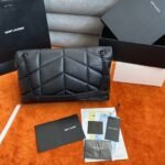 Saint Laurent Puffer Medium Chain Bag All Black Lambskin - Image 2