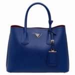 Blue Prada Double Medium Tote Bag Replica