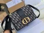 Dior 30 Montaigne Medium Bag Replica in Blue Dior Oblique Jacquard - Image 6
