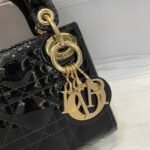 Dior Lady Dior Micro Bag Replica in Black Patent Cannage Calfskin - Image 6