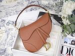 Dior Saddle Bag Replica in Dark Tan Grained Calfskin - Image 10