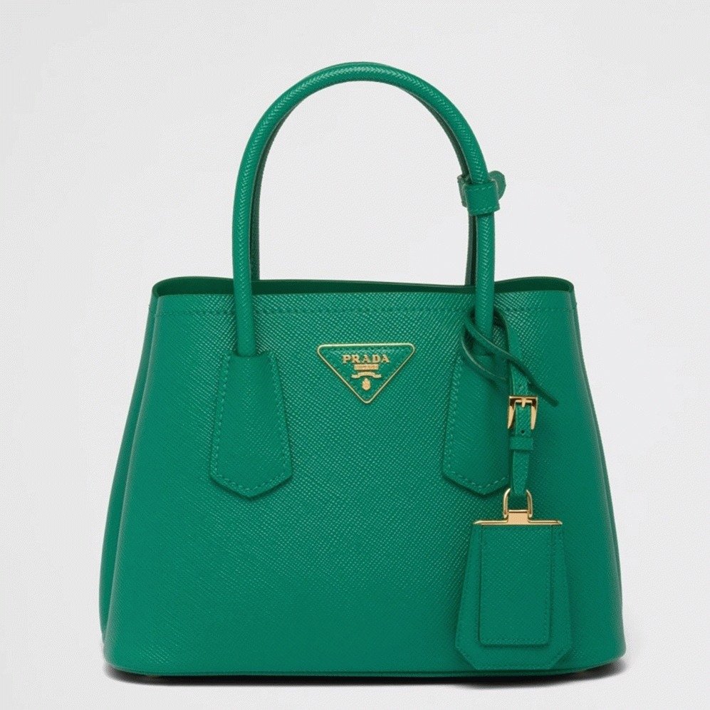 FC1B2463-9290-9775-1CD5-E9869ABAA2BC.jpg Green Prada Double Mini Bag Best Replica - Image 1