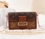 Louis Vuitton Monogram Reverse Canvas Dauphine Chain Wallet