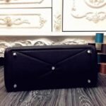 Black Designer Replica Hermes Victoria II 35cm Bag - Image 4