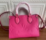 Louis Vuitton Monogram Empreinte Leather Onthego PM Bag In Freesia Pink - Image 3