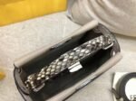 Top Quality Knockoff Fendi Peekaboo Mini Selleria Grey Bag with Python Leather Handle - Image 4