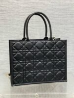 Dior Medium Book Tote Bag Fake with Strap in Black - Image 6