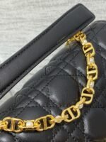 Dior Small Jolie Top Handle Bag Fake in Black Cannage Calfskin - Image 9
