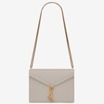 Fake Saint Laurent Cassandra Medium Chain Bag White