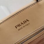 Prada Symbole Small Bag Imitation with Topstitching in Beige - Image 7