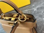 Top Quality Fake Fendi Peekaboo ISeeU Petite Bag In Beige Nappa Leather - Image 7