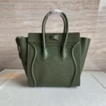Celine Micro Luggage Tote Bag Knockoff in Khaki Green - Image 9