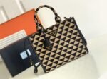 Prada Symbole Small Bag Replica in Black/Beige Jacquard Fabric - Image 7