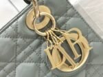 Dior Small Lady Dior Bag Replica in Grey Patent Cannage Calfskin - Image 3