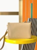 Fake Saint Laurent Medium Solferino Bag Beige Calfskin - Image 6