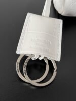 Knockoff Balenciaga Rodeo Large Bag White Crocodile Embossed Calfskin - Image 4