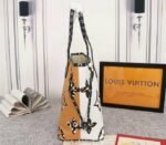 Louis Vuitton Giant Neverfull MM Tote In Cream And Caramel - Image 5