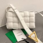 Fake Bottega Veneta Small Padded Cassette Bag White