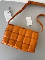 Top Quality Faux Bottega Veneta Padded Cassette Bag In Orange - Image 4