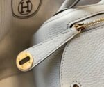 Best replica Hermes Lindy Mini handbag in pearl grey - Image 5
