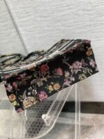 Dior Large Book Tote Bag Faux in Black Jardin Botanique Embroidery - Image 2