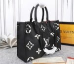 Louis Vuitton Monogram Empreinte OnTheGo MM Tote In Black - Image 2