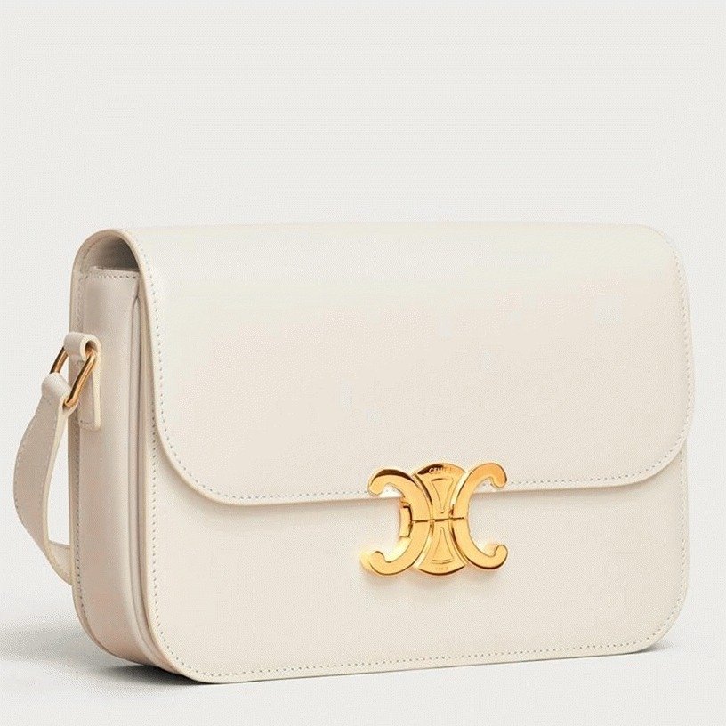 FF9E63A0-7342-ACCF-BFC2-8143557AC280.jpg Top Quality Fake Celine Triomphe Teen Bag In White - Image 1