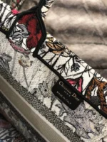 Dior Medium Book Tote Bag Imitation in Multicolor Mille Fleurs Embroidery - Image 3