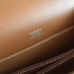 Caramel replica Hermes Mini Sac Roulis handbag - Image 5